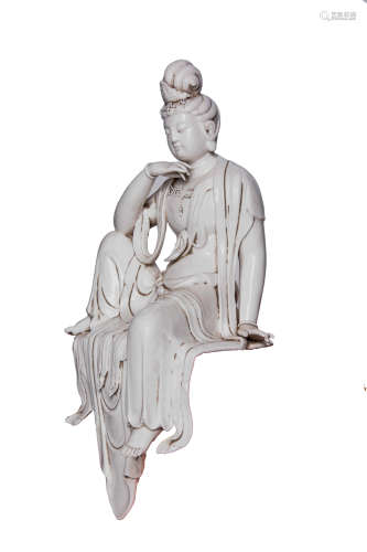 Chinese Dehua Porcelain Guanyin Statue
