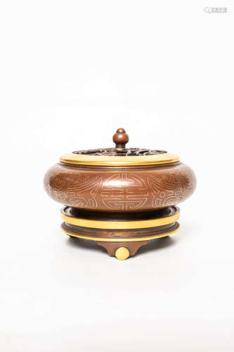 Chinese Exquisite Bronze Incense Burner
