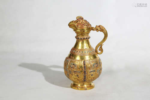 Chinese Rare Pure Golden Pot