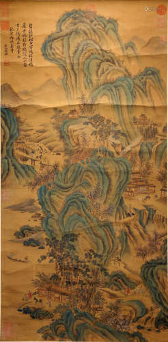 Chinese Qian Weicheng'S Landscape Painting