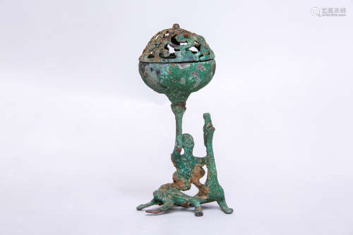 Chinese Early China Period Bronze Incense Burner