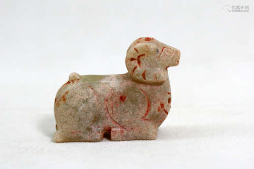 Chinese Exquisite Jade Carving Sheep