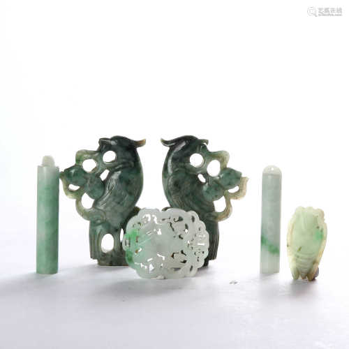 Six pieces of jade in the 19th century