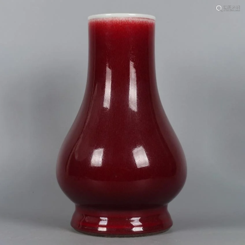 ANCIENT CHINESE,COPPER-RED VASE