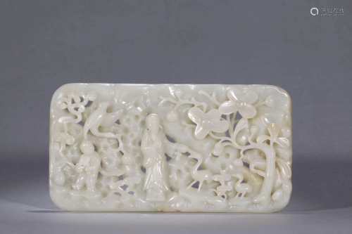 ANCIENT CHINESE,WHITE JADE HOLLOW ACCESSORIES