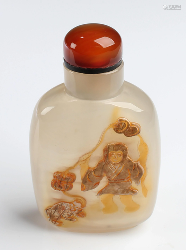 Chinese Agate Snuff Bottle