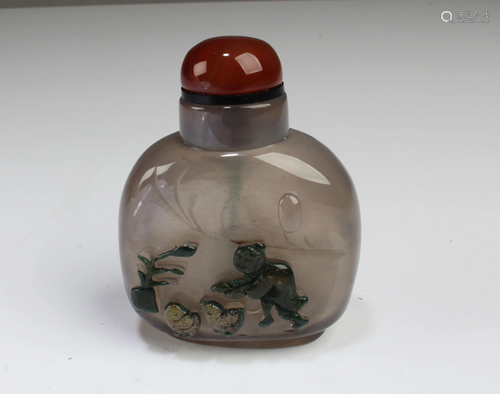 Chinese Agate Snuff Bottle