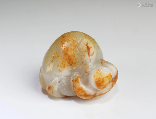 Antique Carved Hetian Jade Ornament