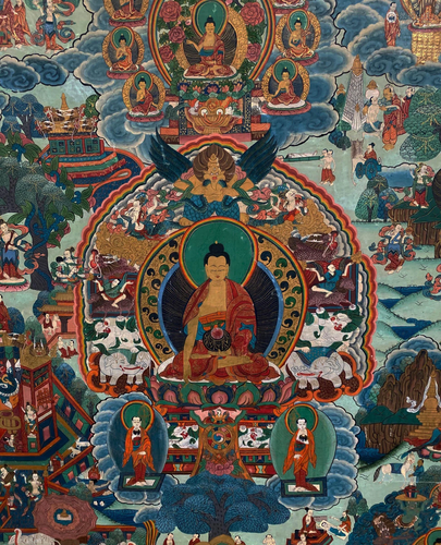 A Framed Thangka