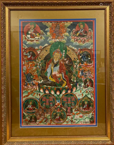 A Framed Thangka