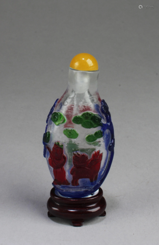 Chinese Peking Glass Snuff Bottle