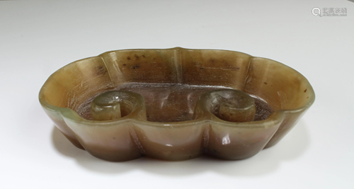 A Carved Jade Ink Washer