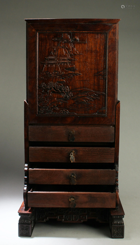 A Hardwood Jewelry Box