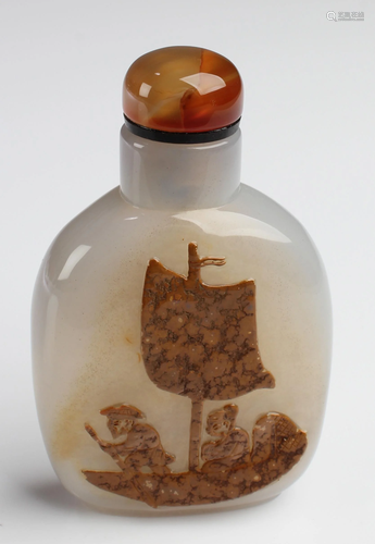 Chinese Agate Snuff Bottle