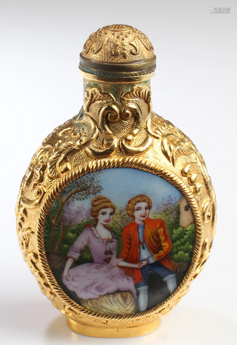 A Gilt Cloisonne Snuff Bottle