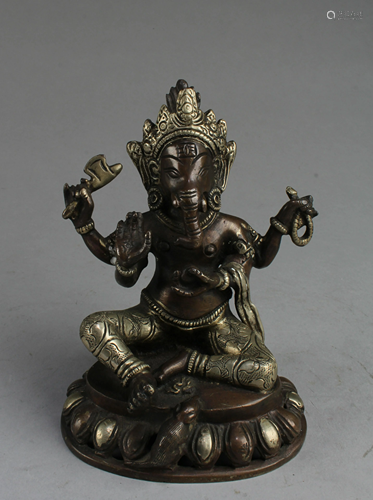 A Bronze Deity Statue