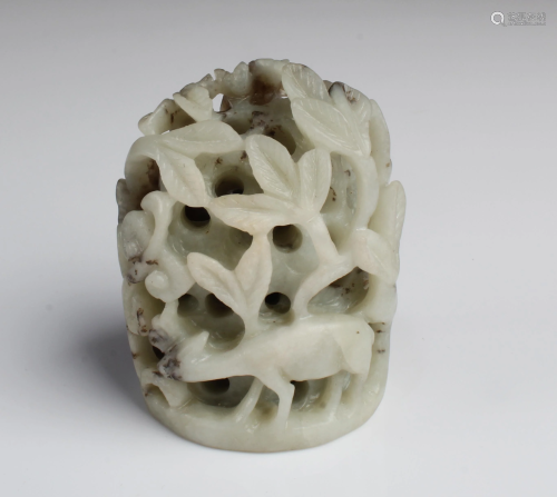 Yuan-Styled Carved Jade Ornament