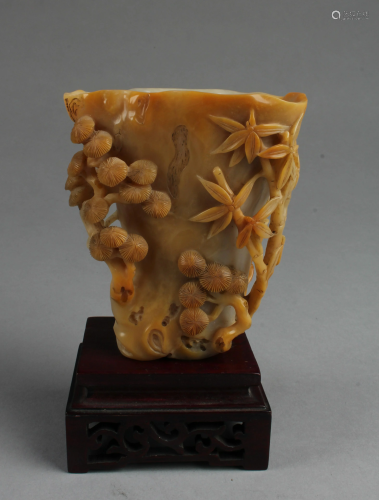 Chinese Carved Soapstone Ornament