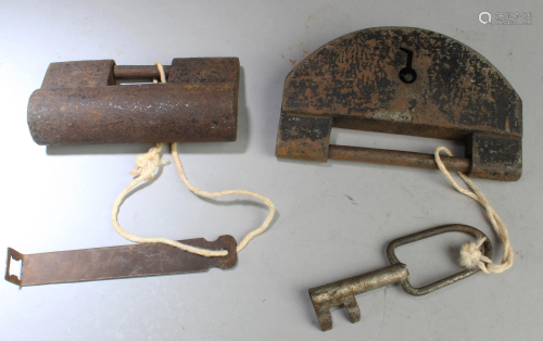 A Group of Two Antique Locks