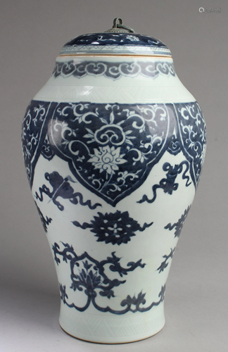 Chinese Blue & White Porcelain Jar