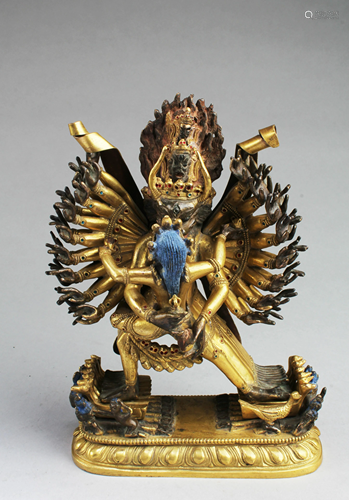 Chinese Gilt Bronze Bodhisattva Buddha Statue