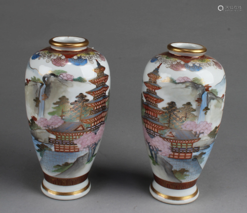 A Pair of Japanese Porcelain Vases