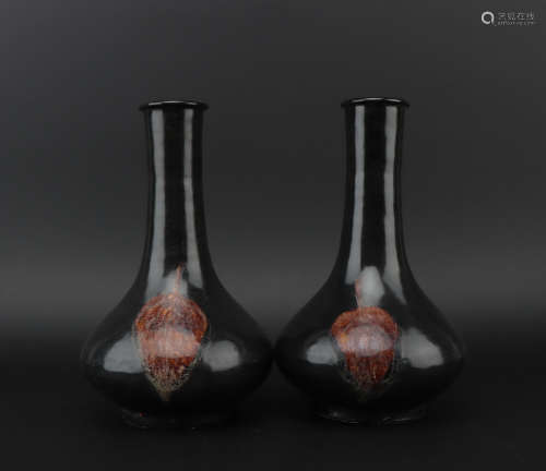 A pair of Ci zhouyao kiln bottle,Song dynasty