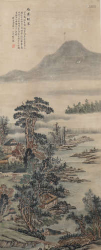 Qing dynasty Zhang zhiwan's landscape painting