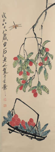 The modern times Qi baishi's flowers painting