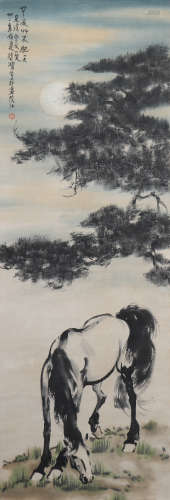 The modern times Xu beihong's horse painting
