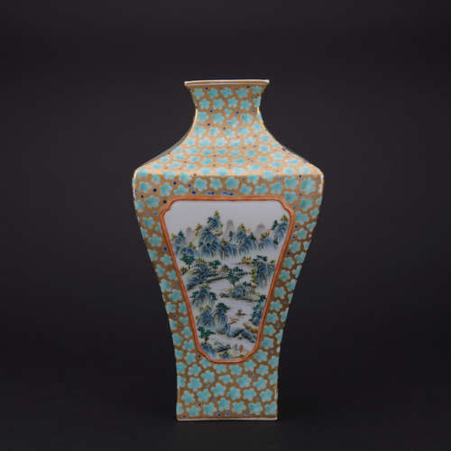 A famille-rose 'figure' vase,Qing dynasty