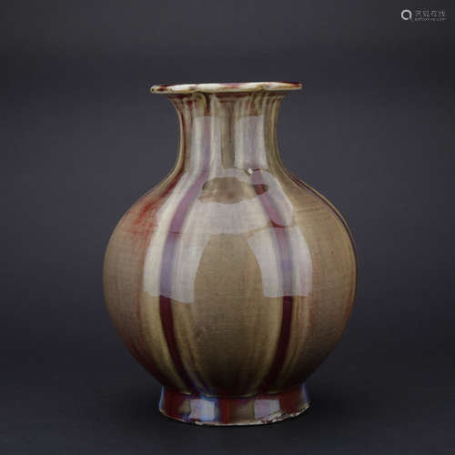 A flambe glazed vase,Qing dynasty