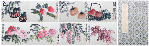 A Qi baishi's flowers album painting,The modern times
