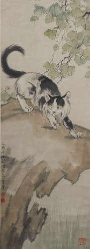 The modern times Xu beihong's cats painting