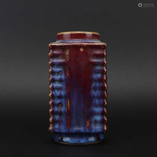 A flambe glazed vase,Qing dynasty