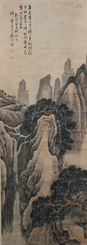 Qing dynasty Zhang qia's landscape painting