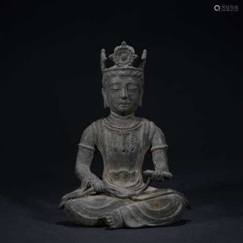 A bronze figure of Avalokiteshvara,Han dynasty