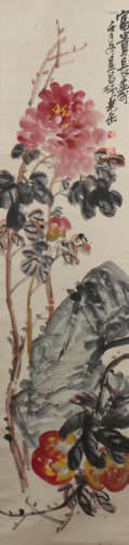 The modern times Wu changshuo's flowers painting