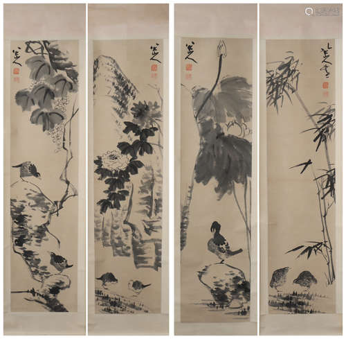 Ming dynasty Zhu da's painting