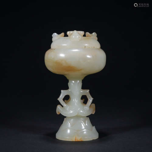 A jade censer,Qing dynasty