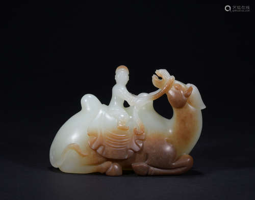 A jade horse ornament,Qing dynasty