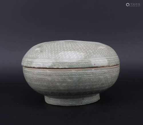 A Gao li kiln box and cover,Ming dynasty