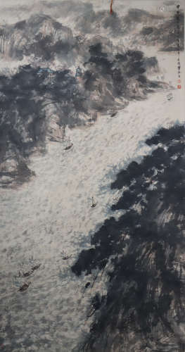 The modern times Fu baoshi's landscape painting