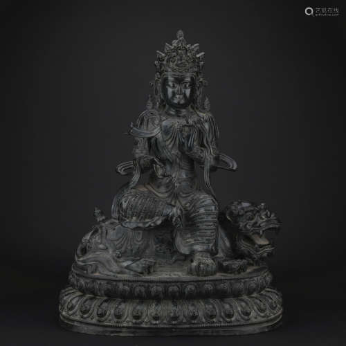 A bronze figure of Avalokiteshvara,Qing dynasty