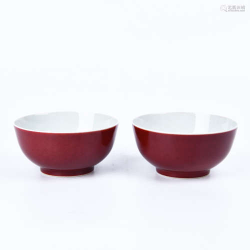Qianlong Red Glazed Bowl