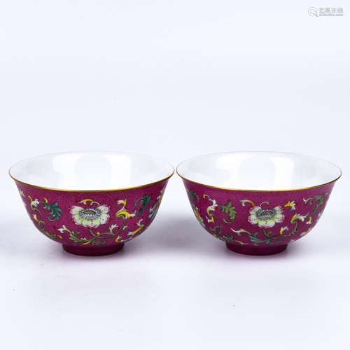 Yongzheng famille rose flower bowl