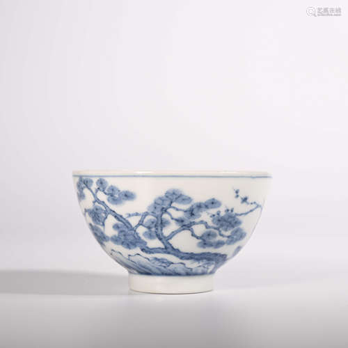 Yongzheng blue and white bowl