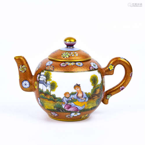 Qianlong famille rose pot