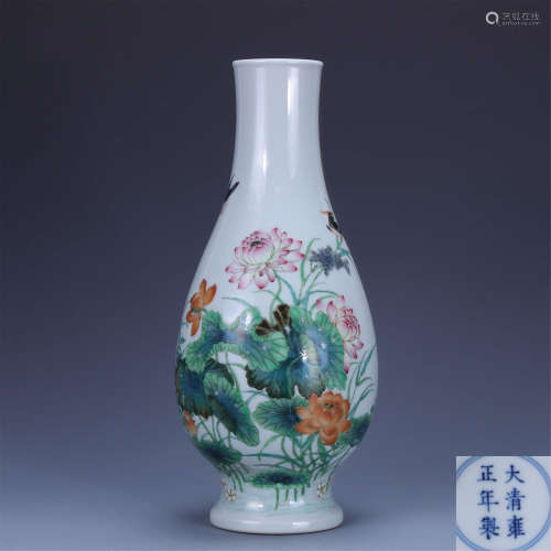 Yongzheng famille rose bottle