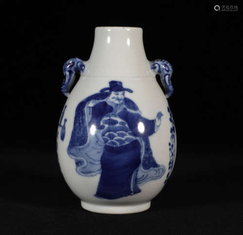 Blue and White Zun Vase Guangxu Style